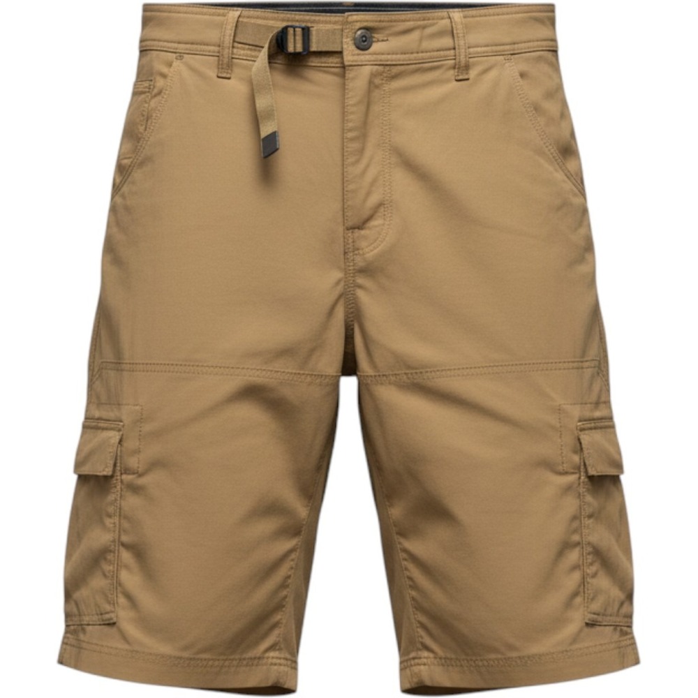 Prana Zion Cargo Shorts Mens XXL Dark Khaki Tan Hiking Outdoor Stretch Belted